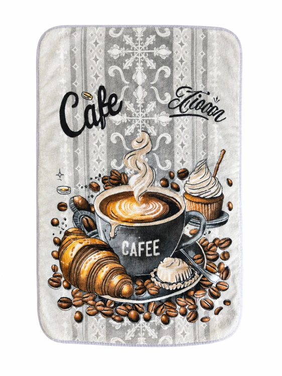 Ręczniki kuchenne wzór kawa i croissanty