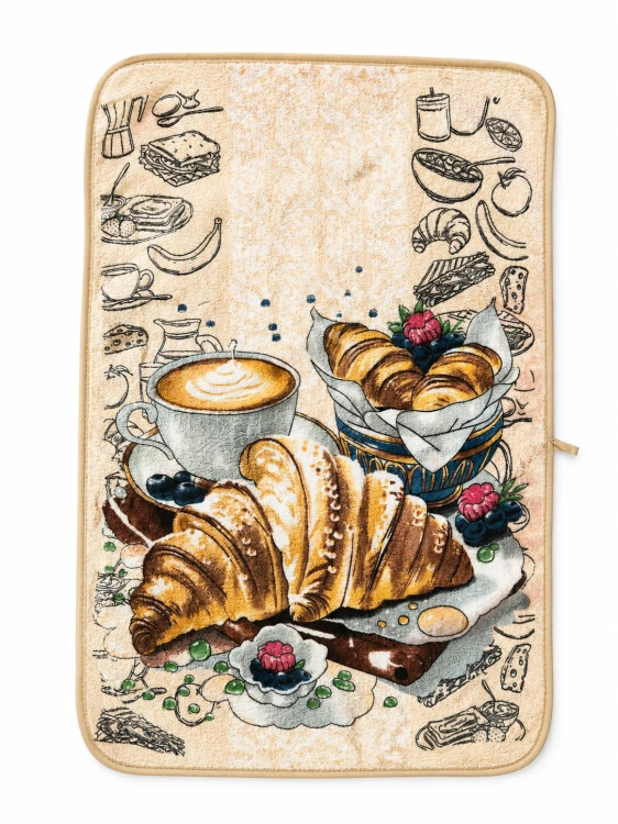 Ręczniki kuchenne wzór kawa i croissanty
